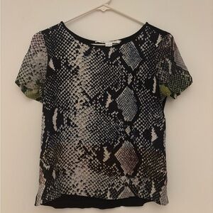 Diane Von Furstenberg Multicolored Snakeskin Top